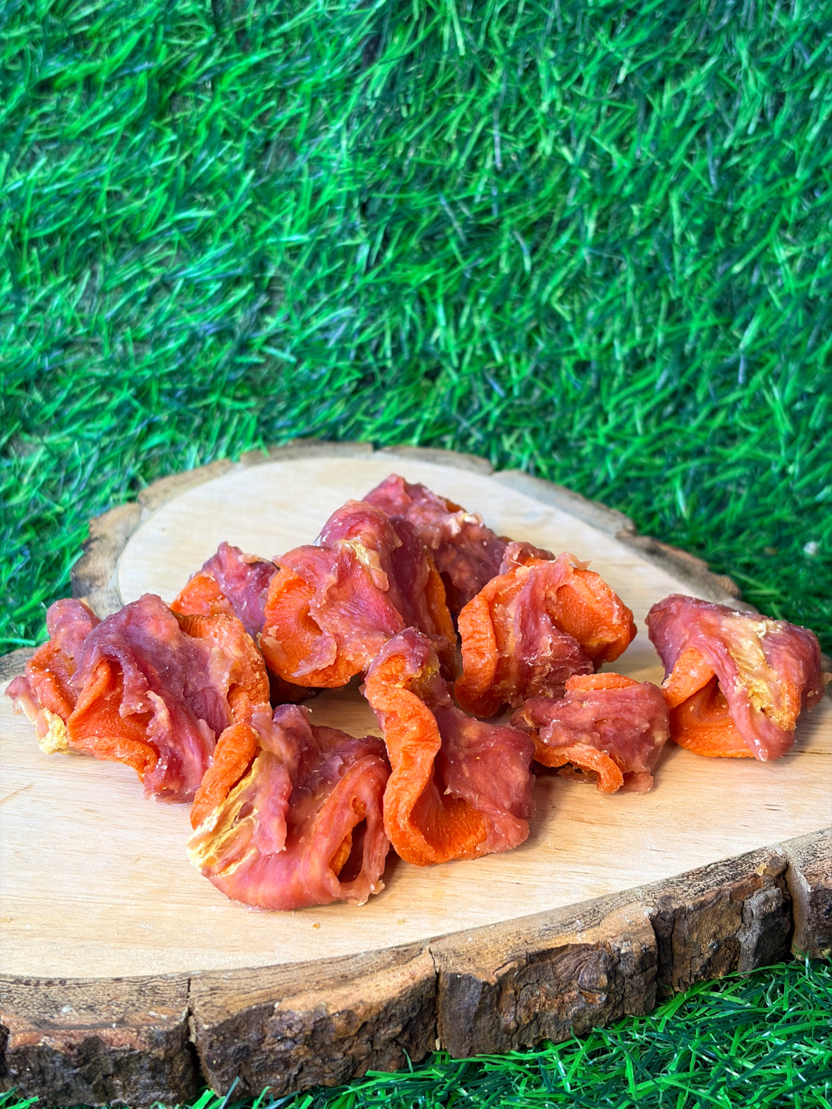 Duck Wrapped Carrot Chunks